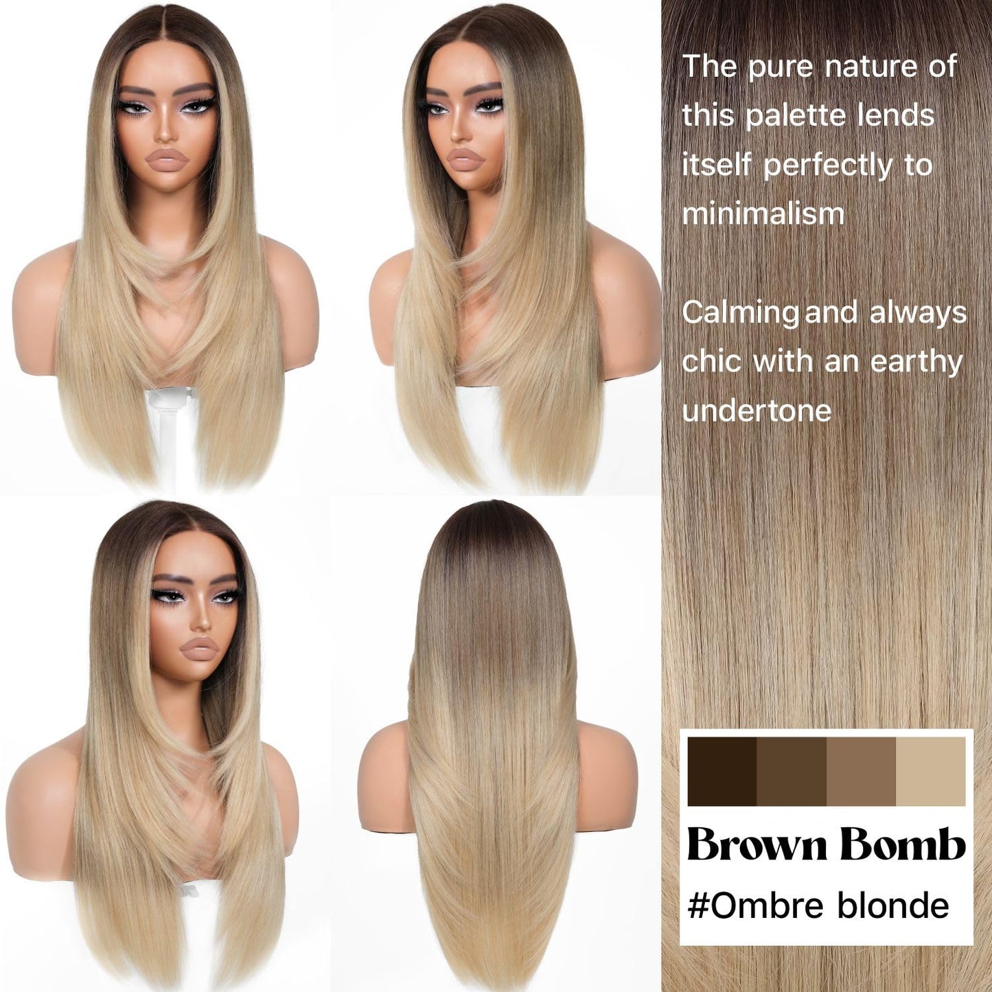 Wear and Go Glueless Wigs Pre Plucked Pre Cut for Beginners Honey Blonde Synthetic Lace Front Wigs For Woman Long layered straight Wigs