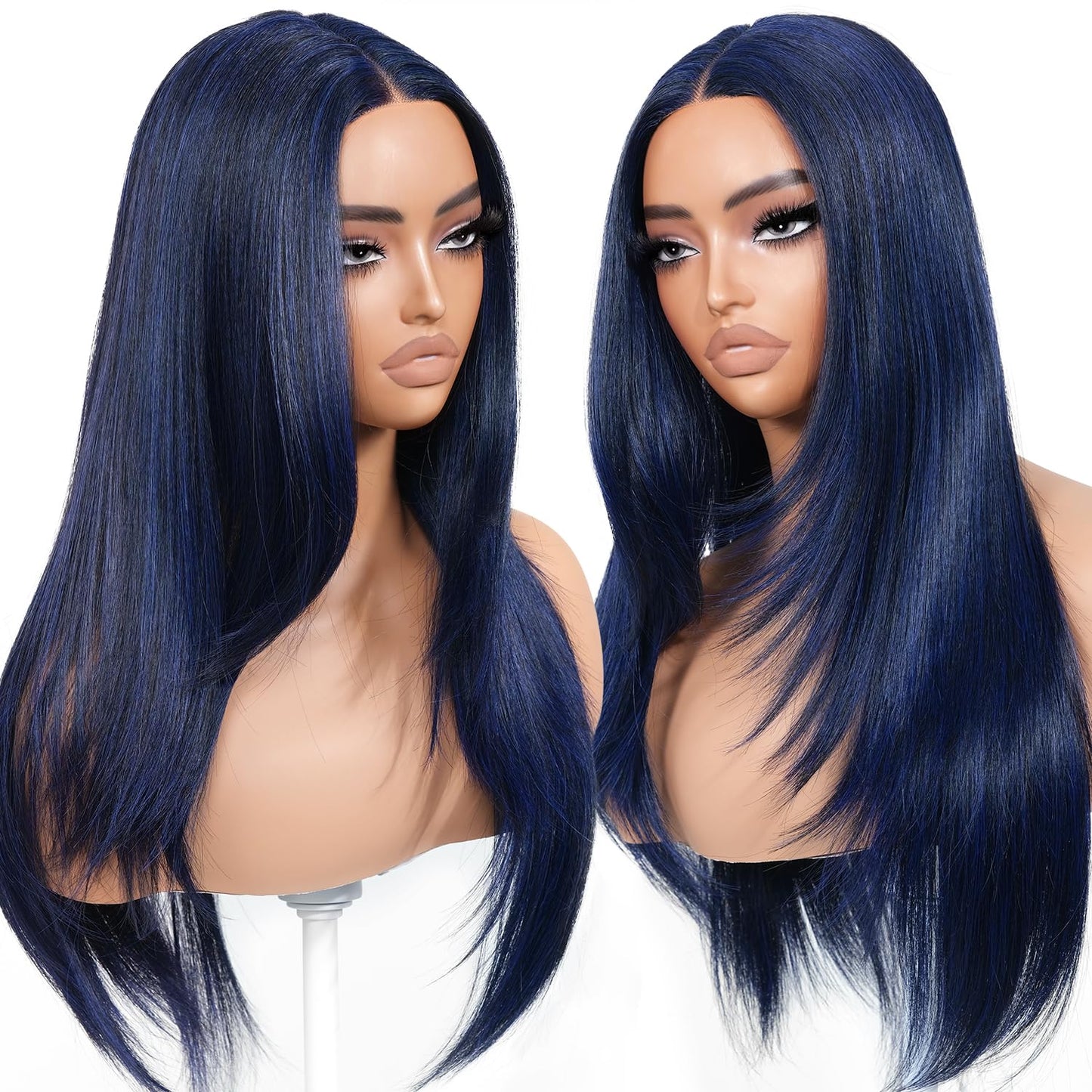 Wear and Go Glueless Wigs Pre Plucked Pre Cut for Beginners Honey Blonde Synthetic Lace Front Wigs For Woman Long layered straight Wigs