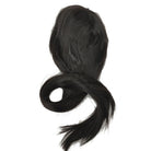 Black and long full hair wig side bangs 31 -inch long synthetic hair