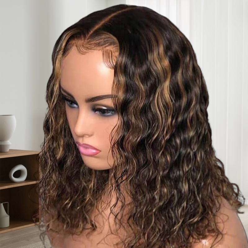 Water Wave 4x4 Lace Closure Bob Wigs