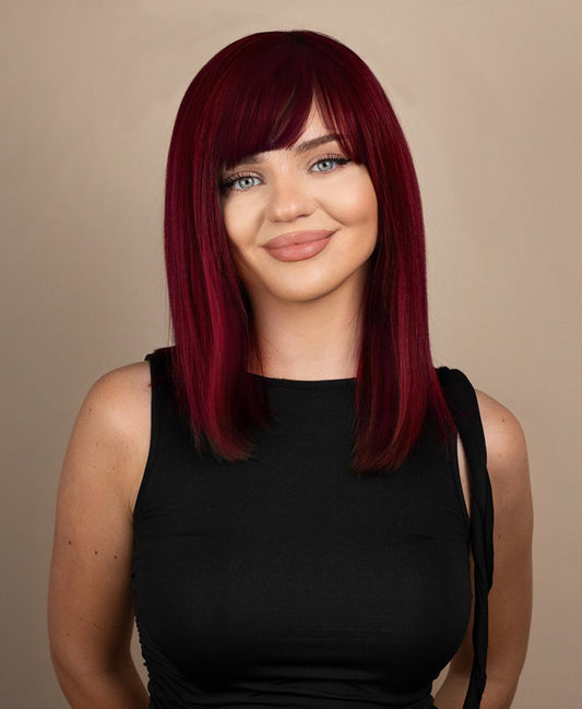 Long Bob Straiht aLace Front Human Wigs 14 Inches