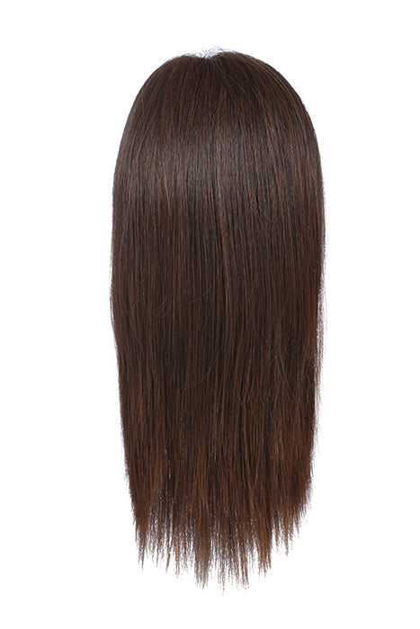 Long Straight Human Hair Wigs Lace Front Cap Women Wigs 18 Inches