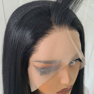 Lace front wig synthetic hair black long hair