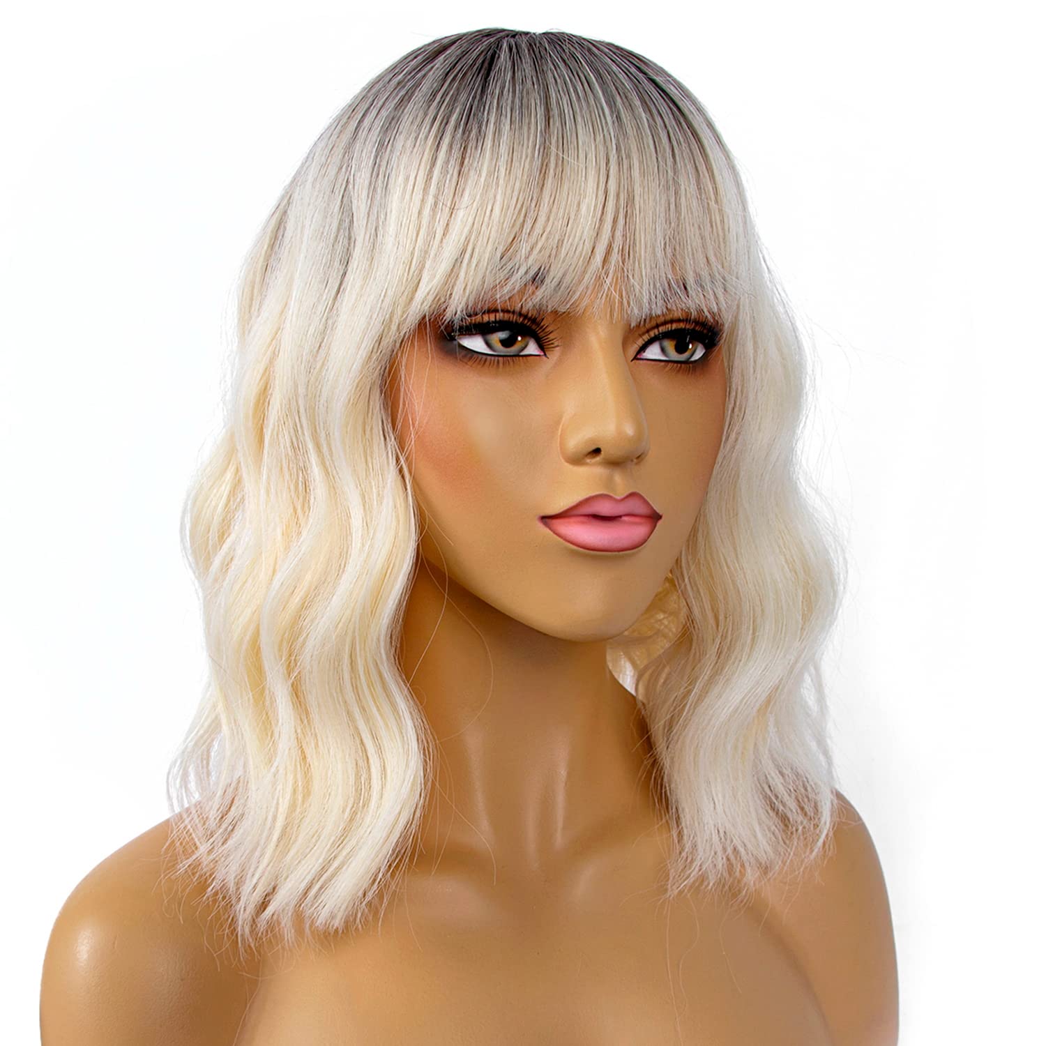 Short Bob wig with Liu Haibo waves is suitable for girls wig synthetic hair