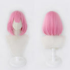 Pink short straight wig female bob synthetic wig