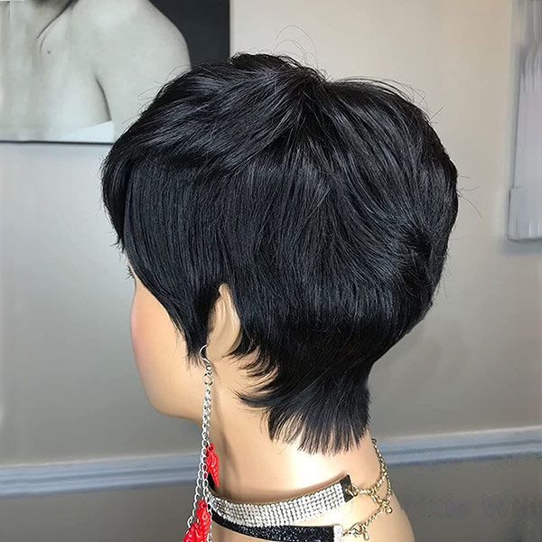 Side Part Pixie Cut Bob Wig Lace Front Wigs