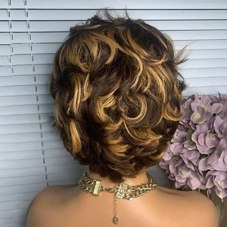 Short Pixie Cut Bob Wigs Lace Frontal Wig