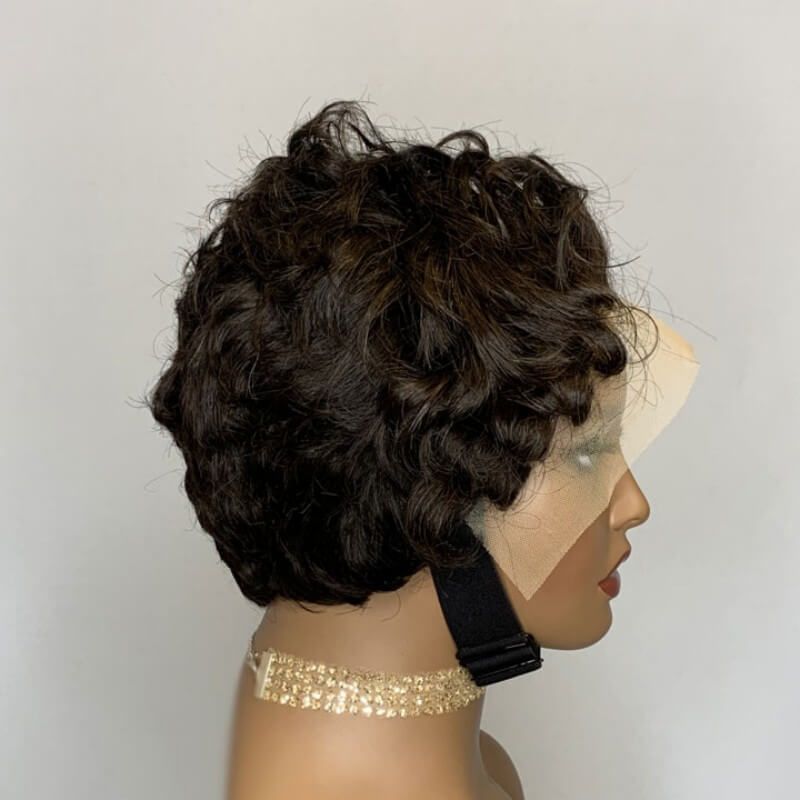 Pixie Cut Human Hair Frontal Lace Short Bob Wig