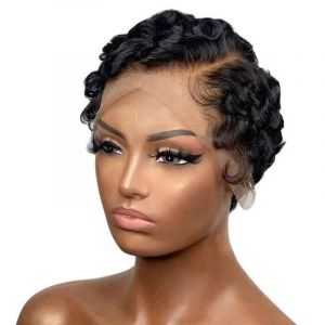 Pixie Cut Human Hair Frontal Lace Short Bob Wig